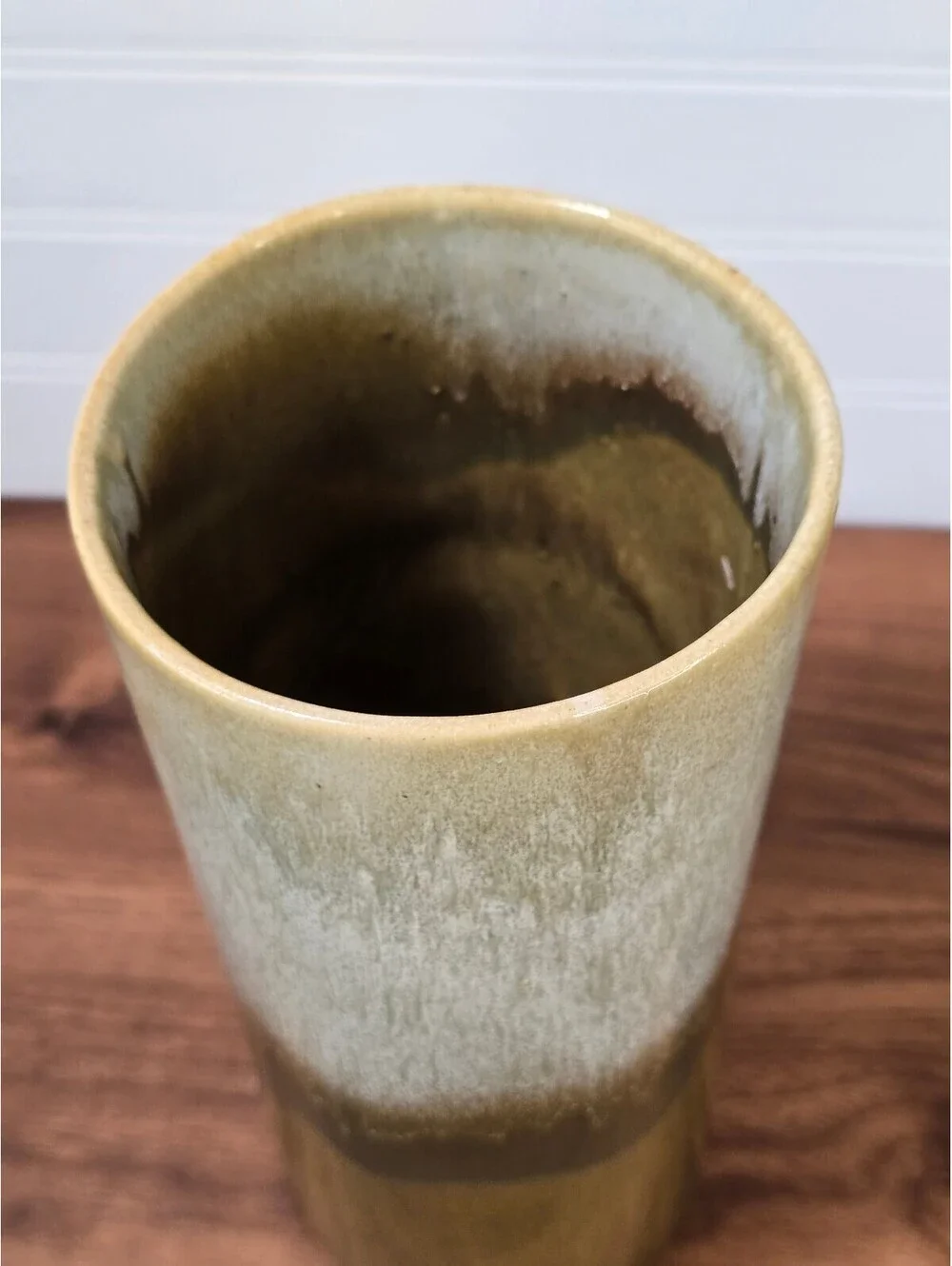 Vintage California Originals Drip Glaze Cylinder Vase 10.5